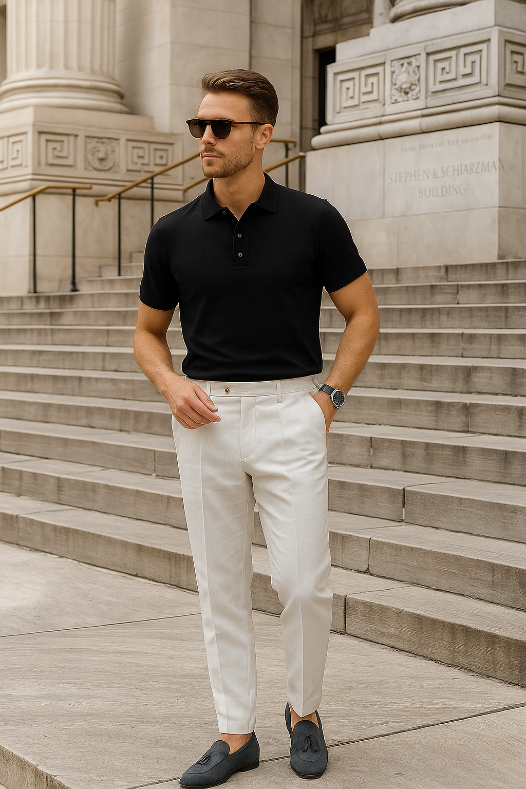 Imperial Zwarte Basic Polo