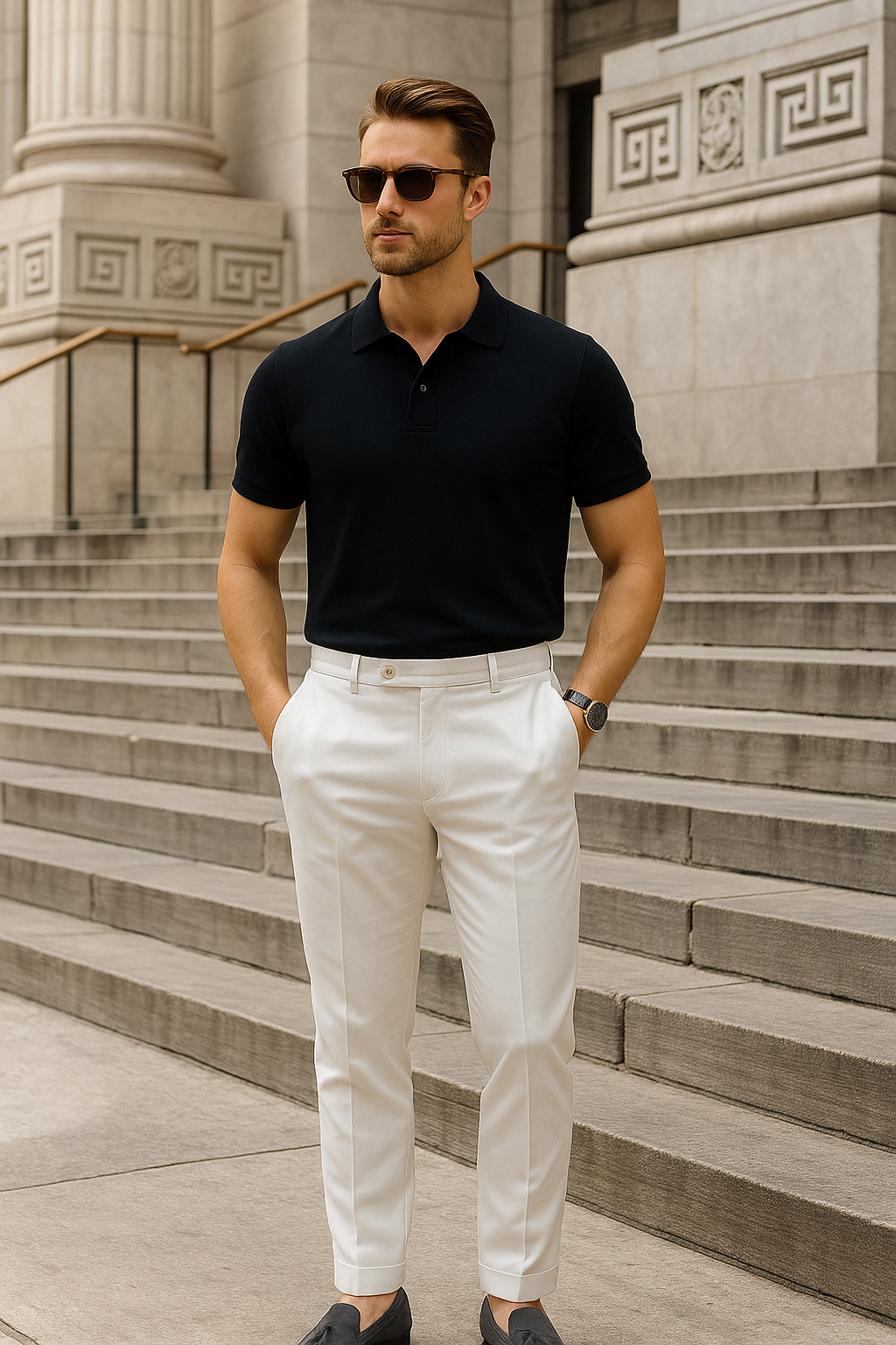 Imperial Zwarte Basic Polo