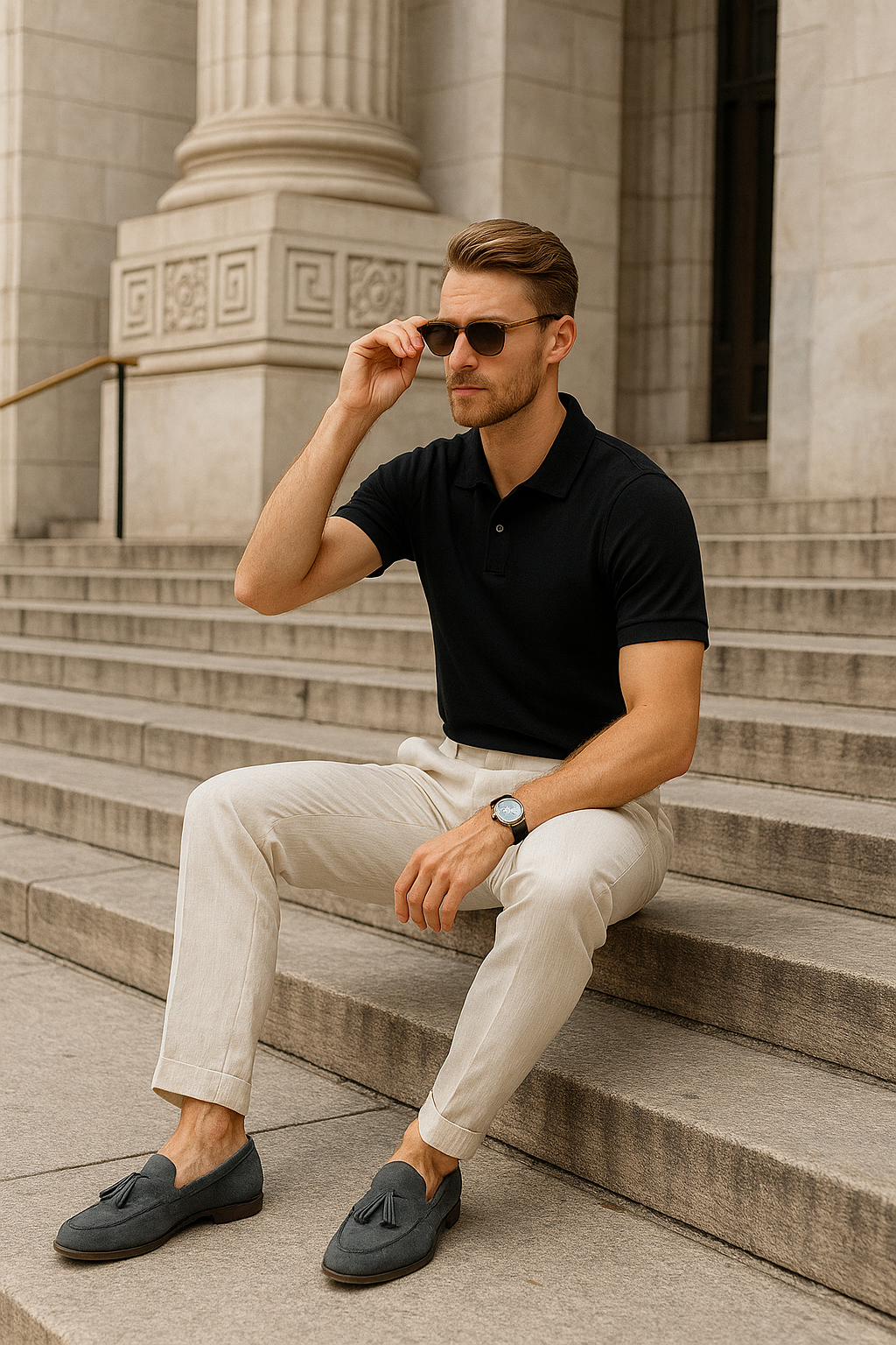 Imperial Zwarte Basic Polo
